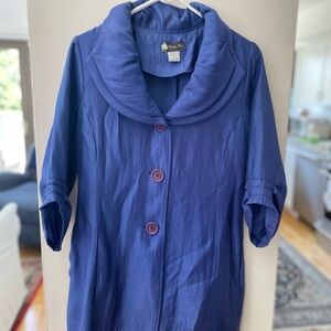 Damee, Inc Royal Blue Trench Coat